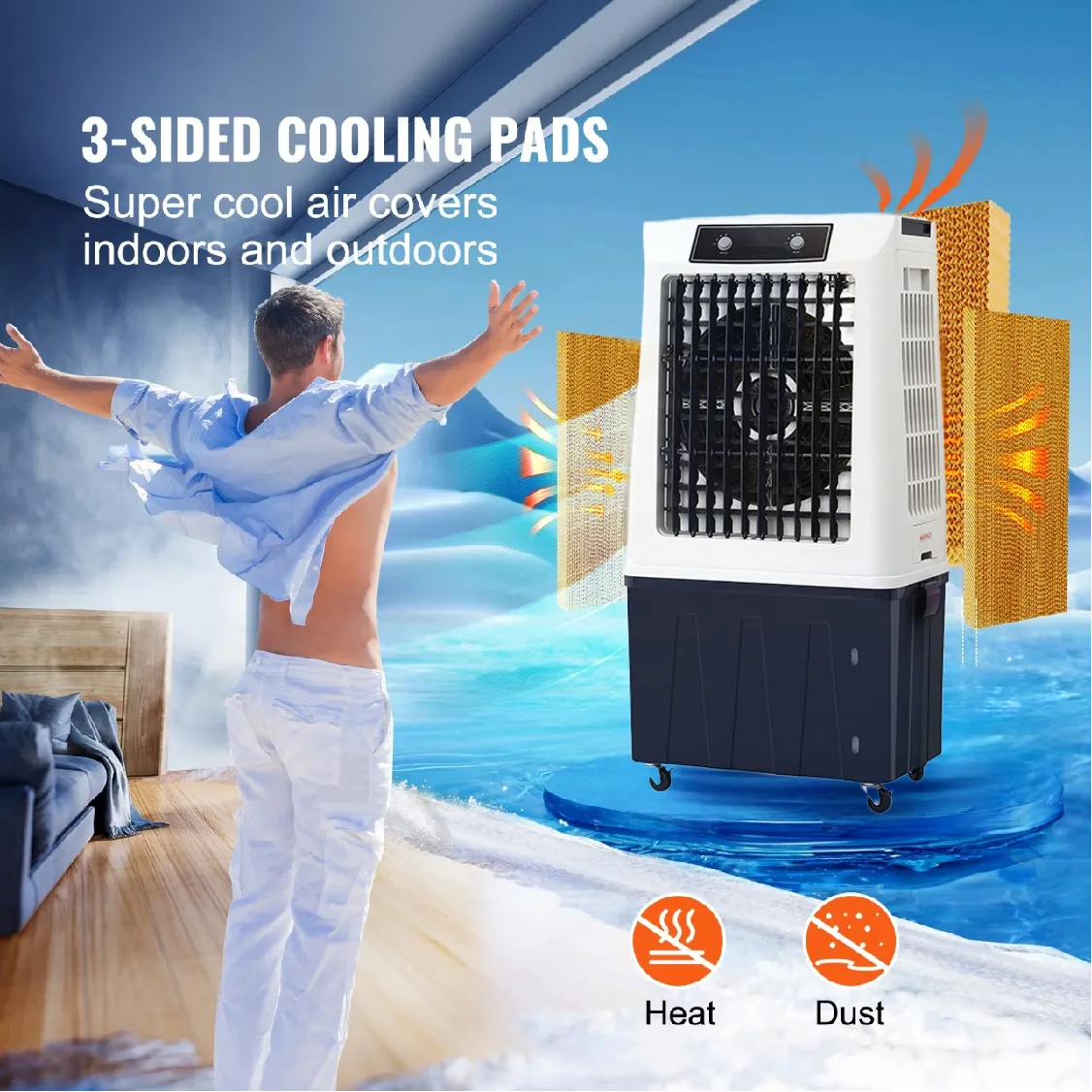 80L Wholesale Commercial Evaporative Cooler For Industrial Spaces-5